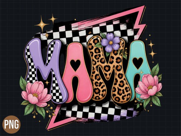 Download Retro Mama Floral Leopard PNG - Leopard png Collection