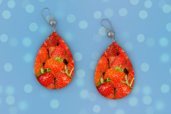 Download Red Strawberry Macro Photo Earrings - Macro Collection
