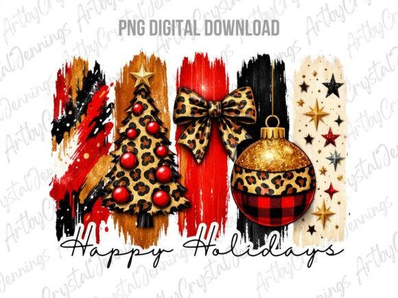 Download Happy Holidays Christmas Leopard PNG - Leopard png Collection