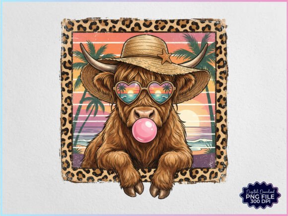 Download Summer Highland Cow Leopard PNG - Leopard png Collection
