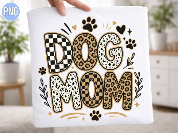 Download Retro Dog Mom Leopard PNG T-Shirt - Leopard png Collection