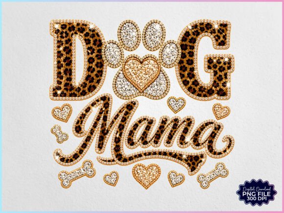 Download Dog Mama Rhinestone Leopard PNG - Leopard png Collection
