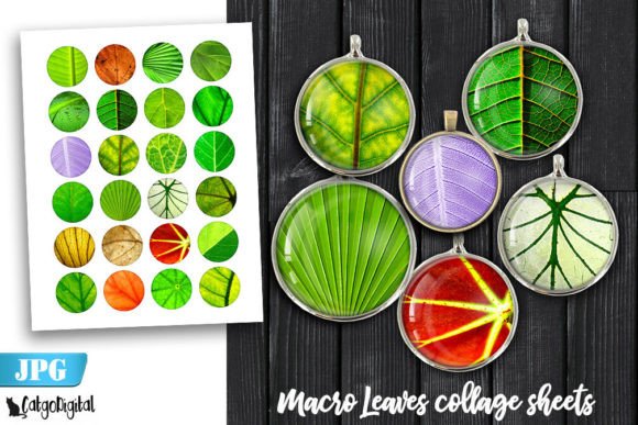 Download Macro Leaves Digital Collage Sheet - Macro Collection