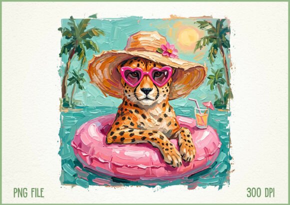 Download Hand Painting Preppy Summer Leopard PNG - Leopard png Collection